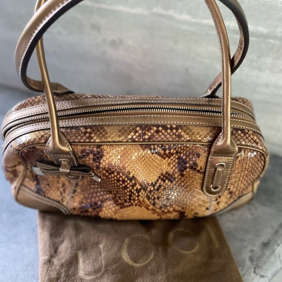 Gucci Python Bowler Purse NWT - Picture 14 of 16